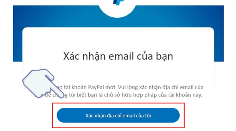 Xác nhận email PayPal - canva.edu.vn