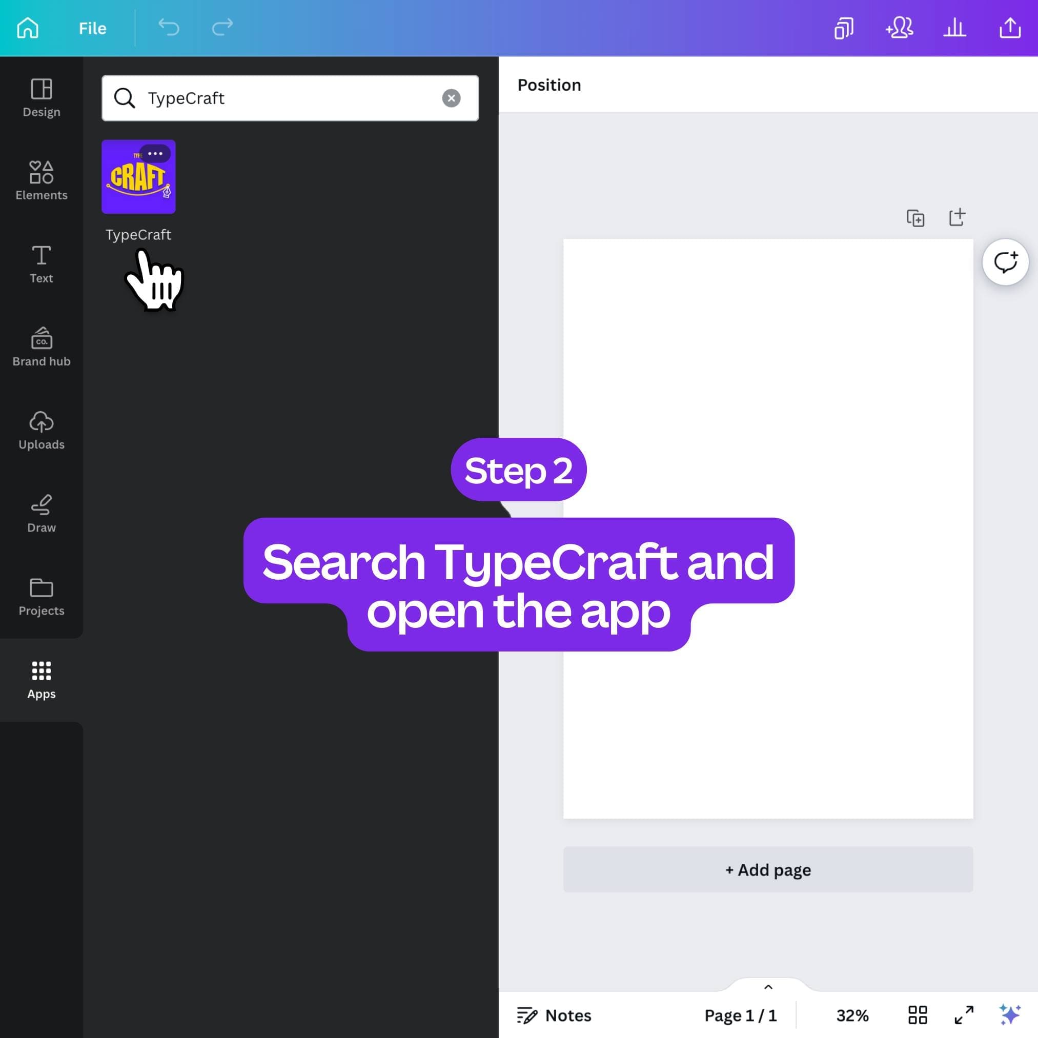 Bước 2: Tìm TypeCraft và mở ứng ứng dụng