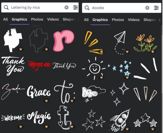 Canva Doodles and Hand-Made Elements