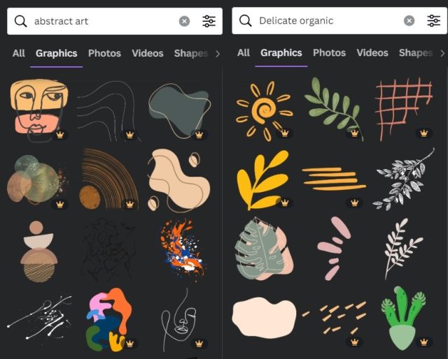 Canva Abstract Shapes Elements