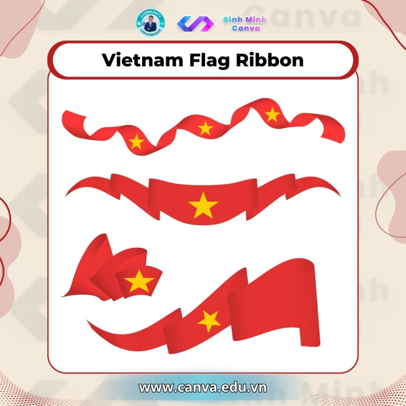 Bình Minh Canva - Từ khóa chủ đề Vietnam Flag - Vietnam Flag Ribbon