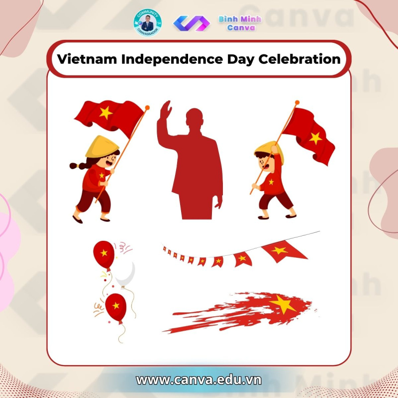 Bình Minh Canva - Từ khóa chủ đề Vietnam Flag - Vietnam Independence Day Celebration