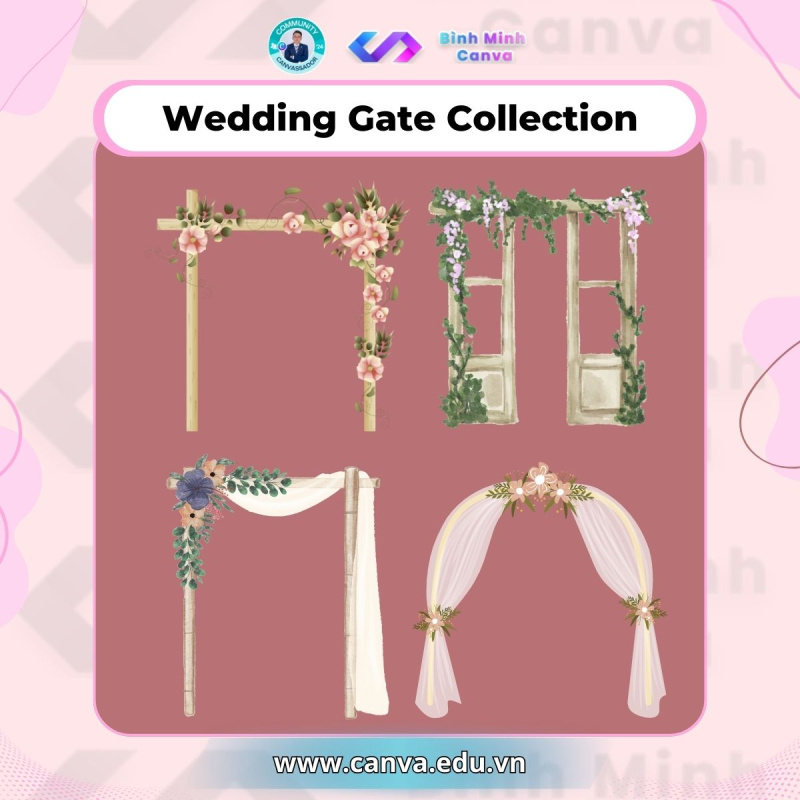 Bình Minh Canva - Từ khóa chủ đề Wedding - Wedding Gate Collection