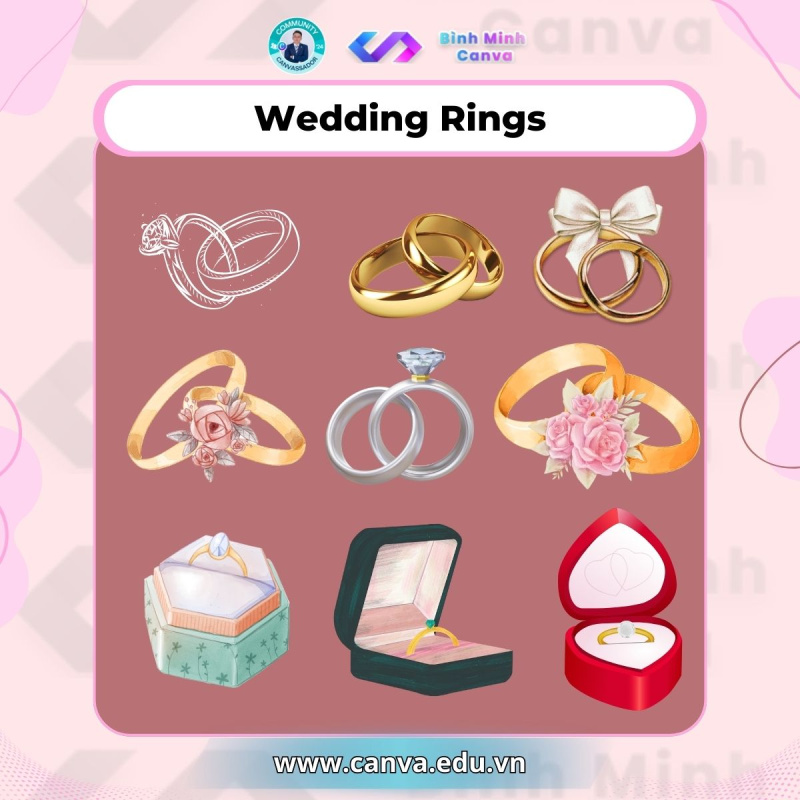 Bình Minh Canva - Từ khóa chủ đề Wedding - Wedding Rings