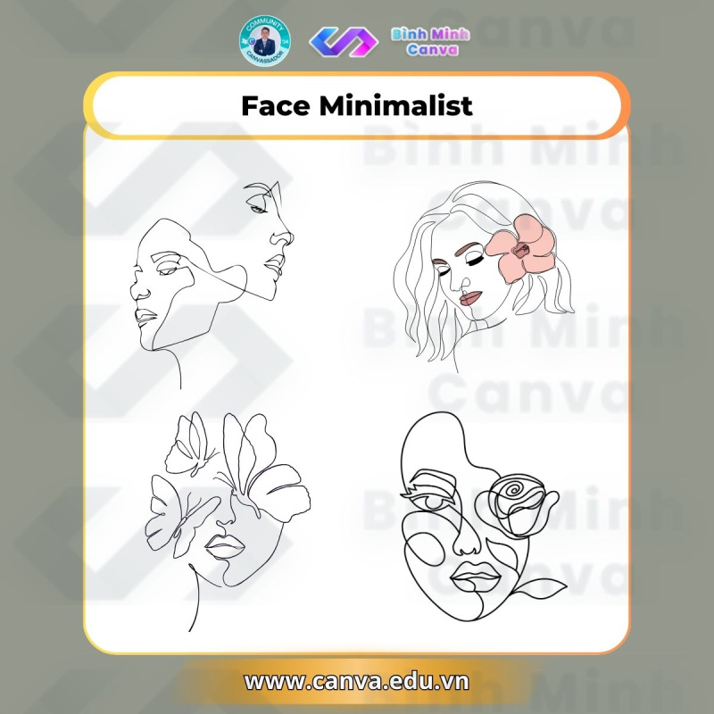 Bình Minh Canva - Từ khóa Face Minimalist