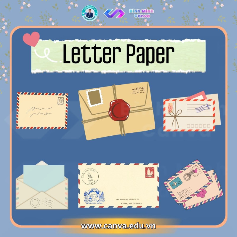 Bình Minh Canva - Từ khóa Letter Paper