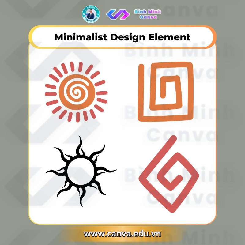 Bình Minh Canva - Từ khóa Minimalist Design Element