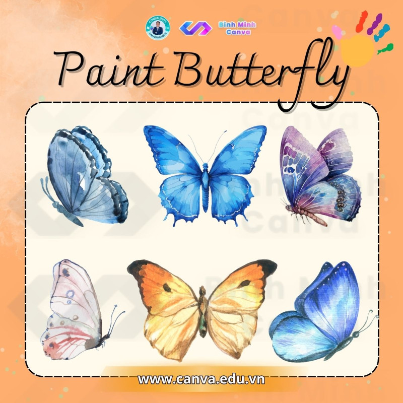 Bình Minh Canva - Từ khóa Paint Butterfly