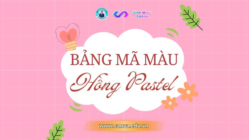 Bình Minh Canva – Bảng mã màu Hồng Pastel